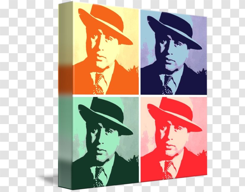 Fedora Pop Art Gallery Wrap - Stencil - Al Capone Transparent PNG