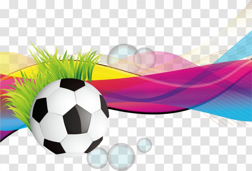Graphic Design Poster Football - Colorful Striped Transparent PNG