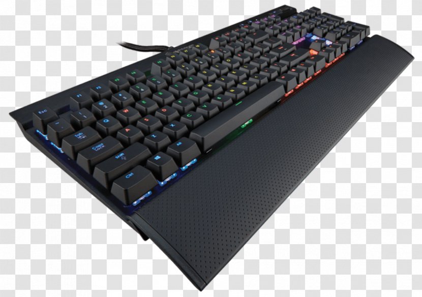Computer Keyboard Corsair Gaming K55 RGB Mouse Keypad Backlight - Ledbacklit Lcd Transparent PNG