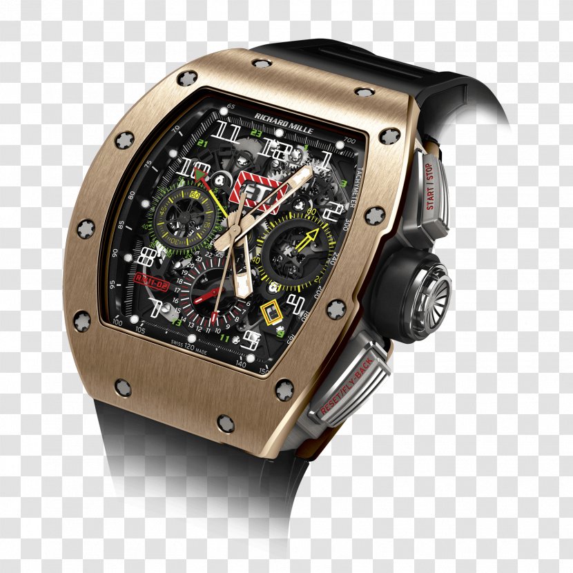 Richard Mille Flyback Chronograph Watch Tourbillon - Luxury Transparent PNG
