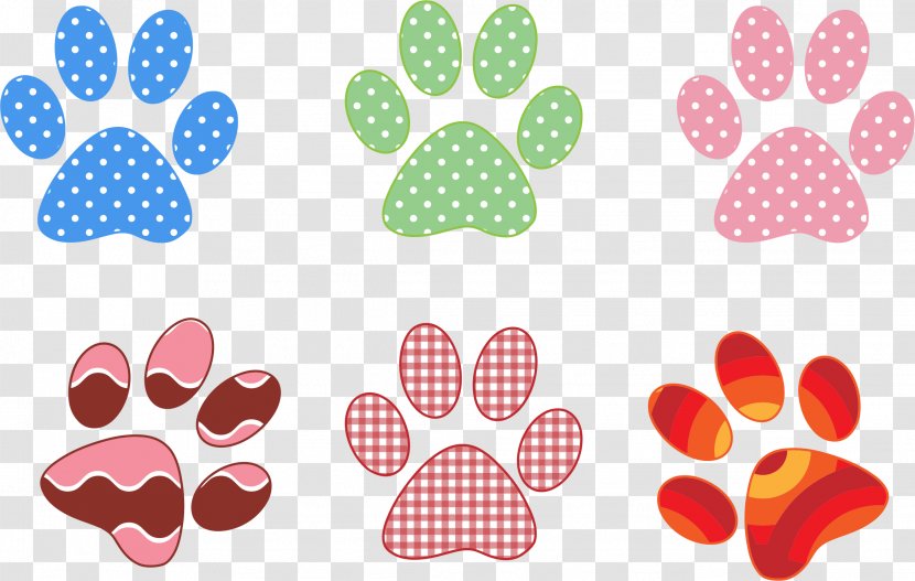 Cat Footprint Paw Clip Art - Heart - Posters Transparent PNG