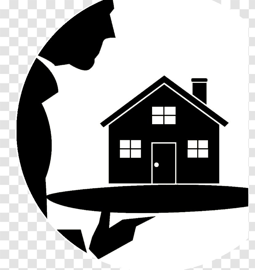 House Silhouette Clip Art - Black And White Transparent PNG