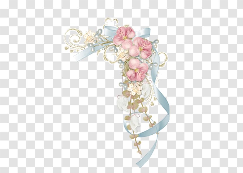 Flower Ribbon Clip Art - Bracelet - Wreath Ribbons Transparent PNG