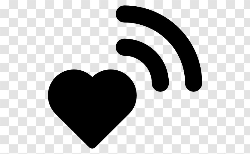 Wi-Fi Heart - Silhouette - Wifi Vector Transparent PNG