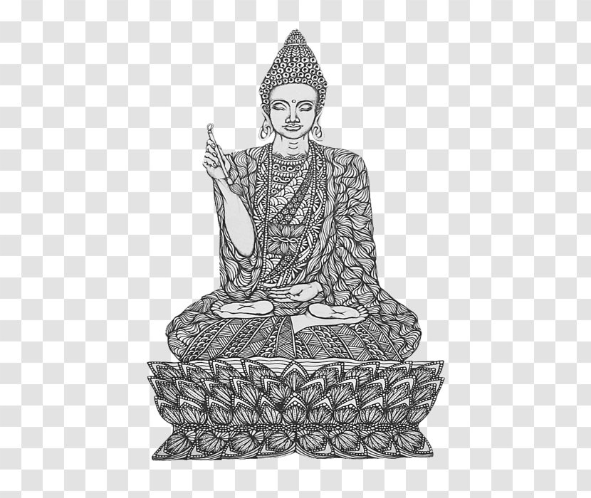 Gautama Buddha Drawing Buddhism Buddhist Meditation Transparent PNG