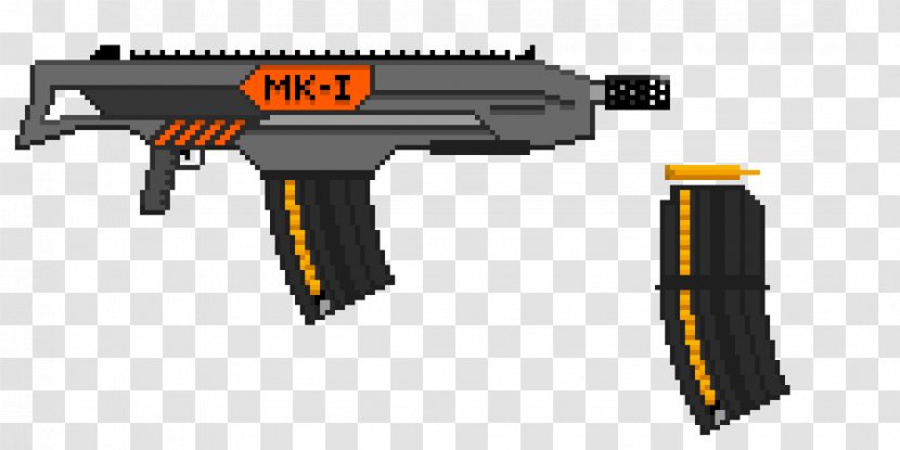 Pixel Art Trigger Museum Firearm - Frame - Psychodelic Transparent PNG