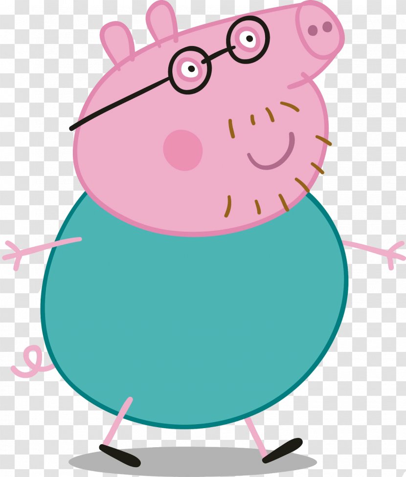 Daddy Pig T-shirt Animated Cartoon Television Show - Character Transparent PNG