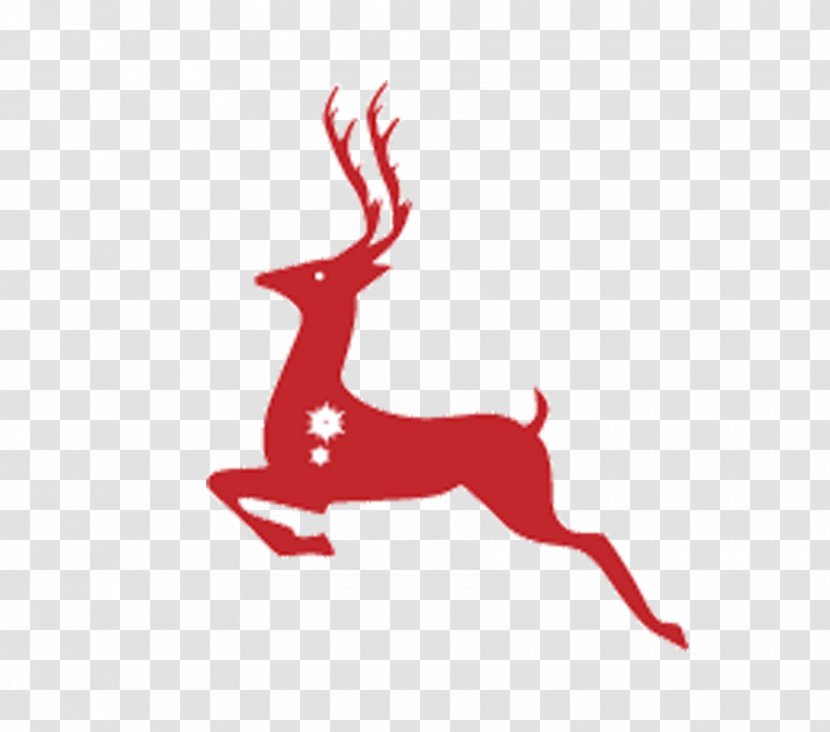 Reindeer Red Deer Santa Claus Christmas - Ornament Transparent PNG