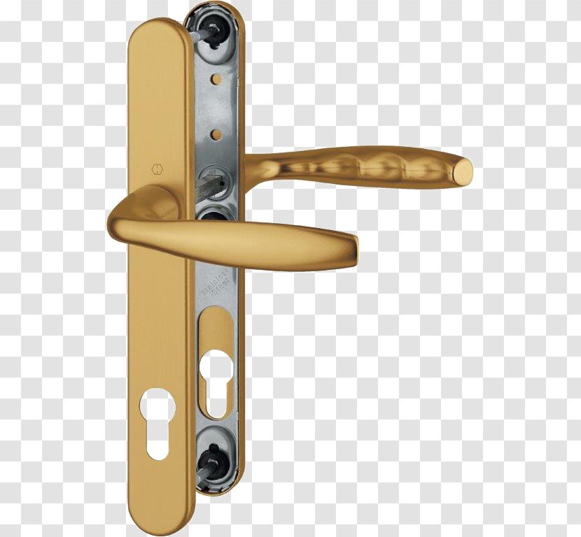 Door Handle Lock Eloxation Aluminium - Bronze Transparent PNG