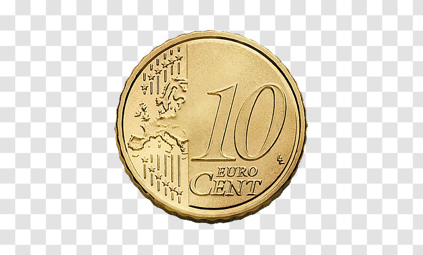 10 Euro Cent Coin Note 1 - Gold - 20 Transparent PNG