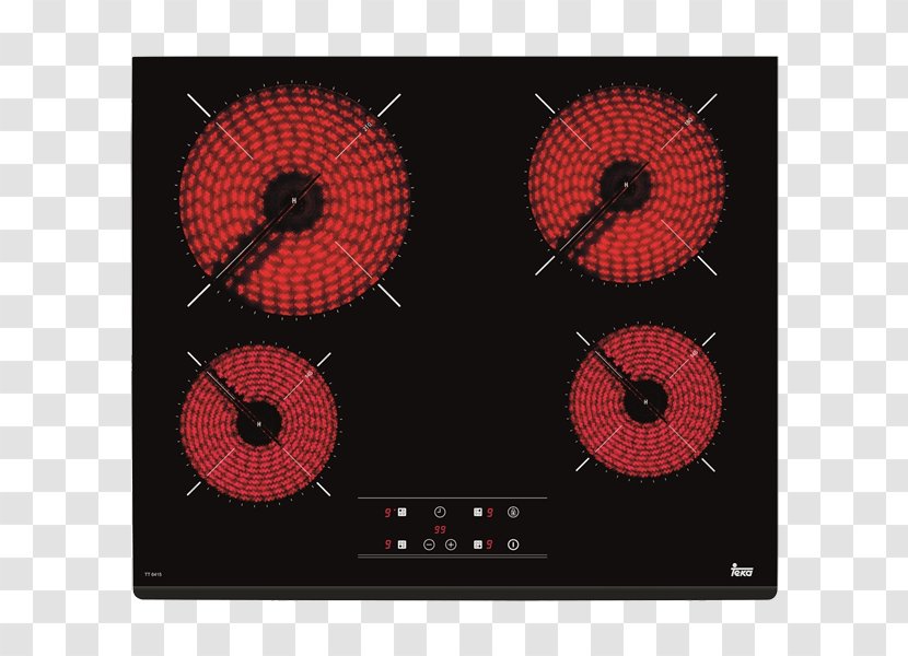 Ceramic Kitchen Cocina Vitrocerámica Induction Cooking Heat - Red Transparent PNG