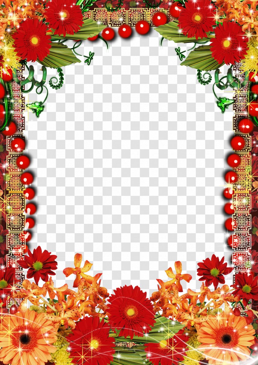 Picture Frame Film - Flower Arranging - Border Design Transparent PNG