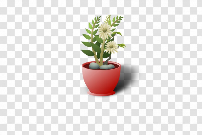Flowerpot Clip Art - Line - Potted Plant Transparent PNG