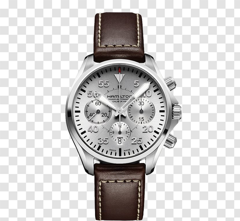 Hamilton Watch Company Chronograph Khaki Aviation Pilot Auto Strap Transparent PNG