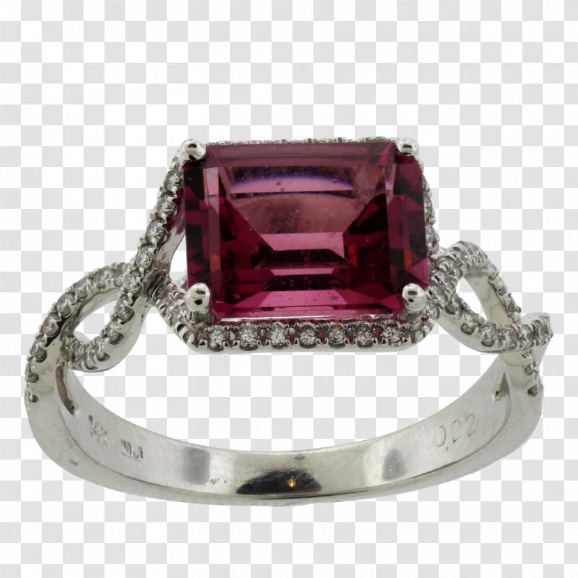 Ruby Ring Tourmaline Jewellery Gold - Wedding Ceremony Supply Transparent PNG