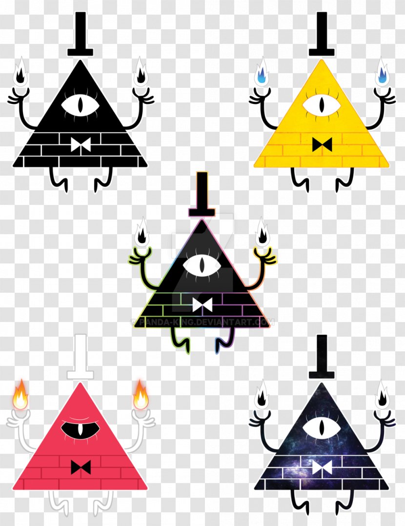 Bill Cipher Art Color Drawing - Symbol Transparent PNG