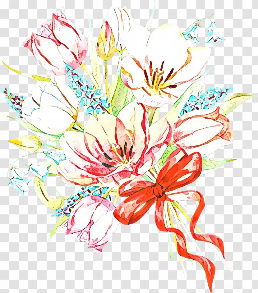Bouquet Of Flowers Drawing - Decoupage - Wildflower Plant Transparent PNG