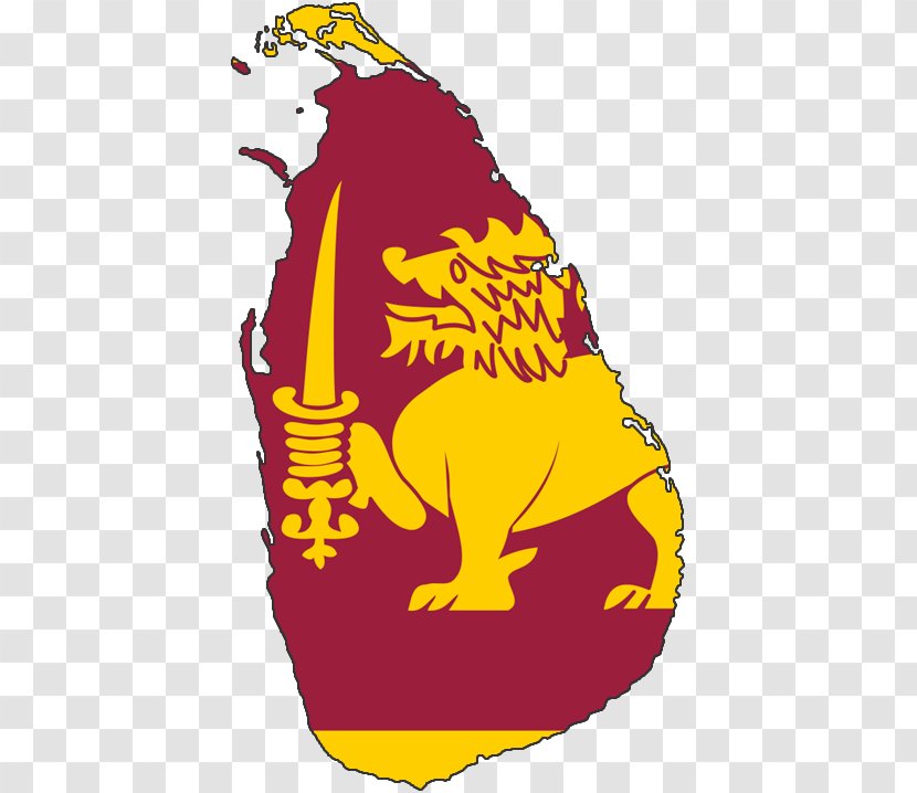 Flag Of Sri Lanka Map Wikimedia Commons - Sticker Transparent PNG