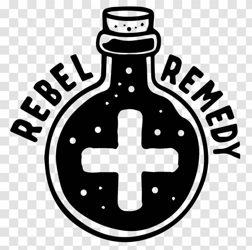 Rebel Remedy Health Bar Beer Organic Food 3rd Annual Waco Thin Mint Sprint - Logo - Black And White Transparent PNG