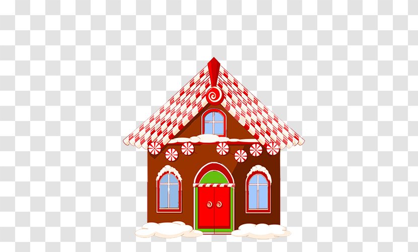 Gingerbread House Candy Cane Santa Claus Clip Art - Snow Transparent PNG