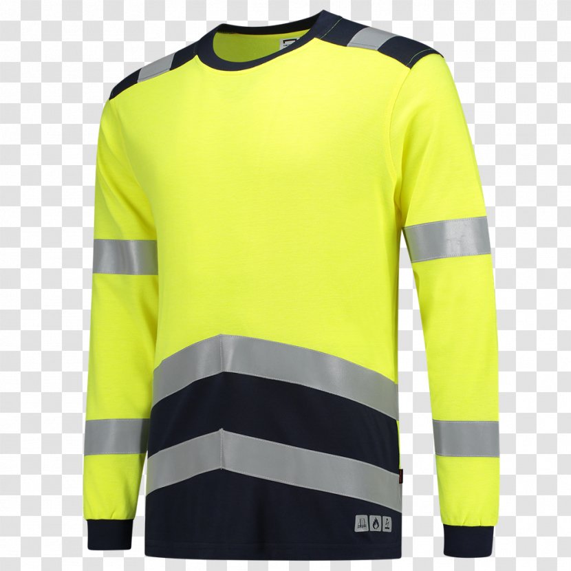 T-shirt Sweater Polo Shirt Workwear Jersey - Yellow Transparent PNG