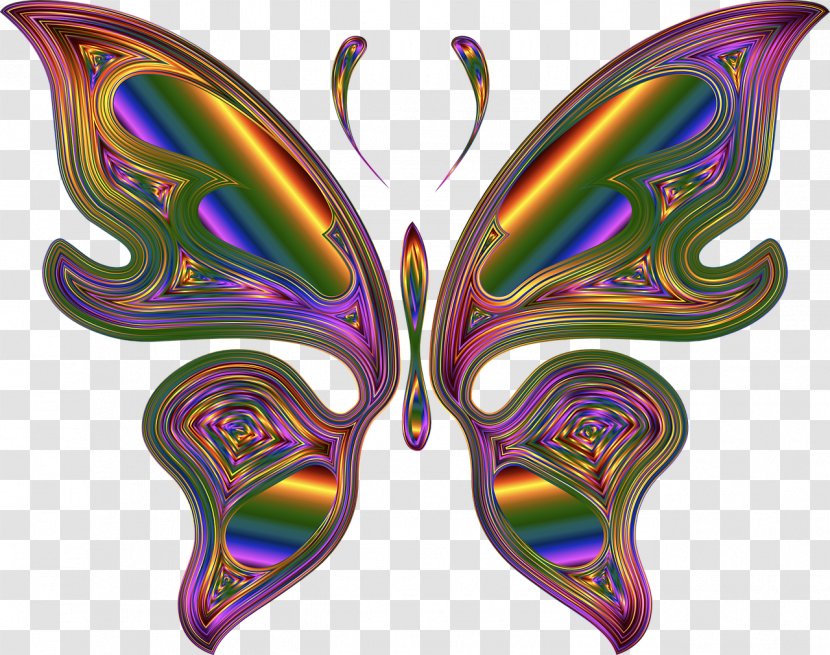 Clip Art Drawing Vector Graphics Image - Symmetry - Butterfly Rainbow Transparent PNG