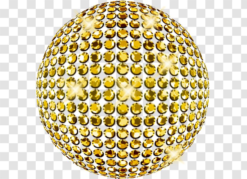 Disco Ball Sphere Gold - Party Transparent PNG