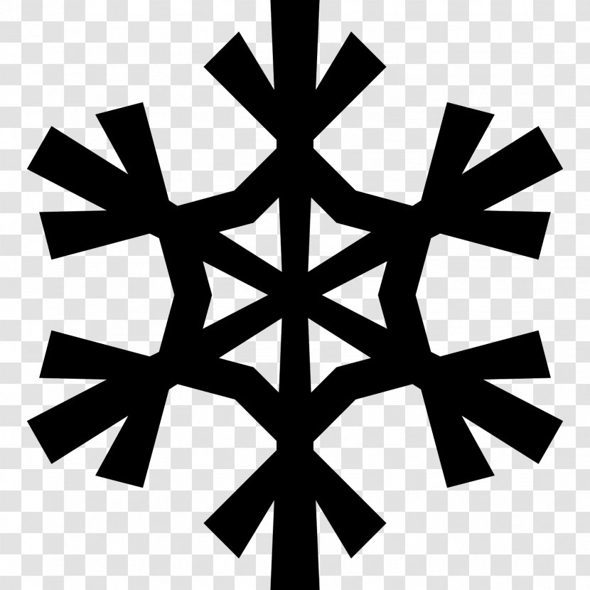 Snowflake Clip Art - Monochrome Transparent PNG