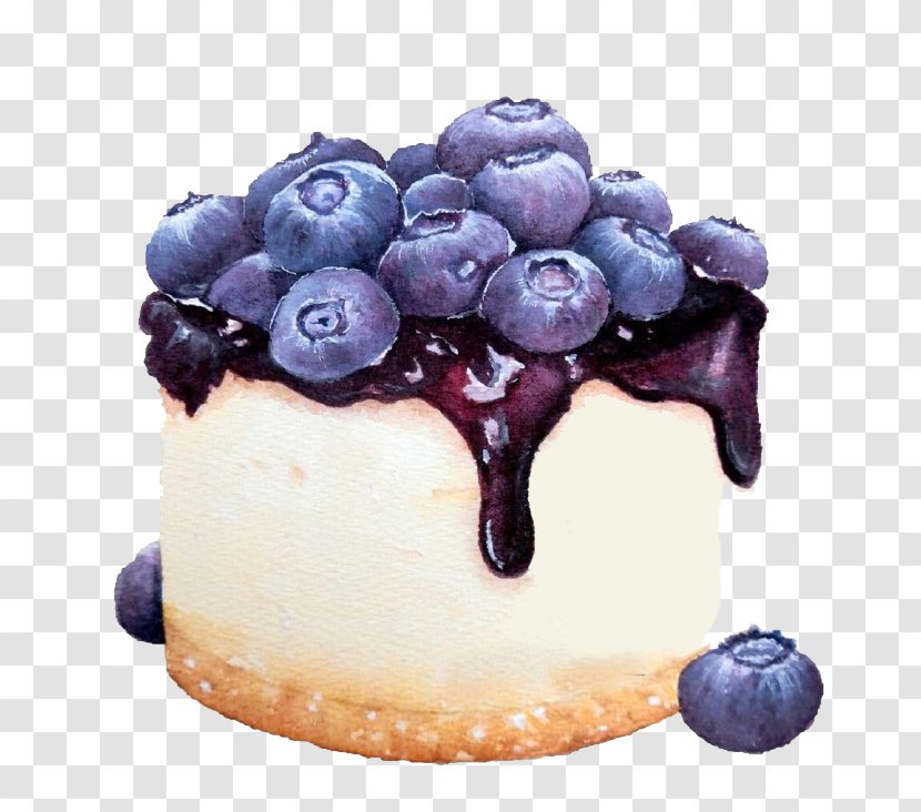 Cupcake Chocolate Cake Strawberry Cream Blueberry - Flavor - Cartoon Transparent PNG
