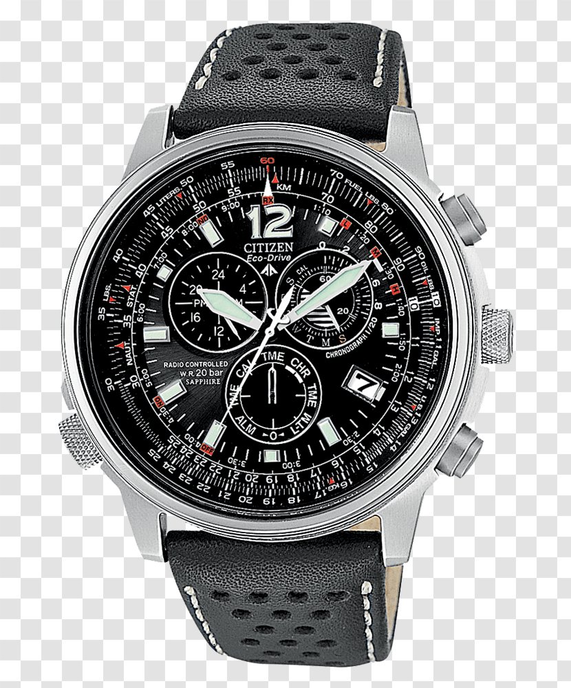 Eco-Drive Citizen Holdings Watch Radio Clock Chronograph Transparent PNG