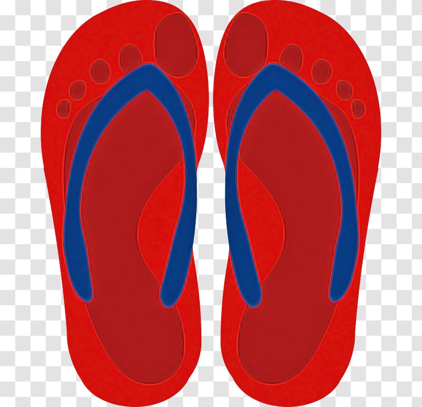 Flip-flops Footwear Red Slipper Shoe - Sandal Electric Blue Transparent PNG
