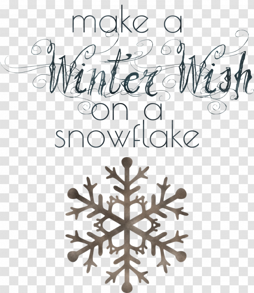 Winter Wish Snowflake Transparent PNG