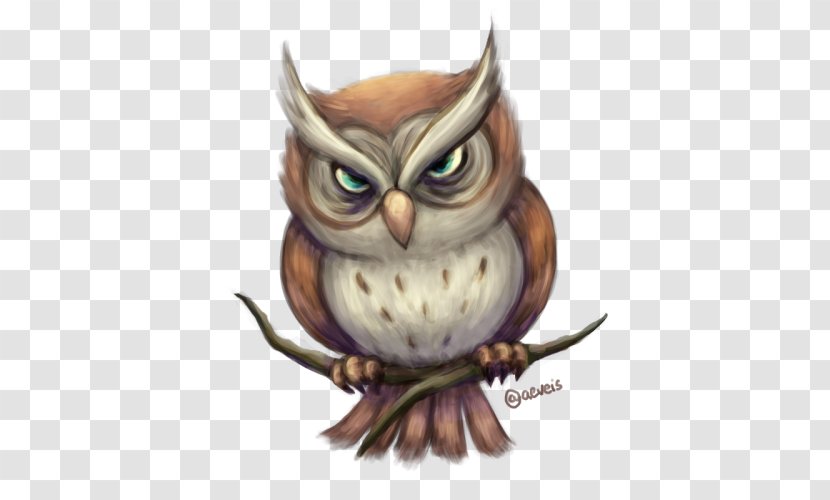 Owl Illustration Beak - Bird Of Prey Transparent PNG