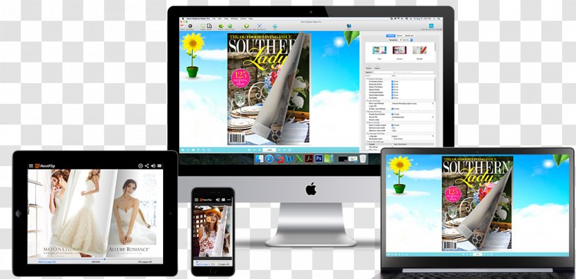 Flip Book Responsive Web Design HTML - Animation Transparent PNG