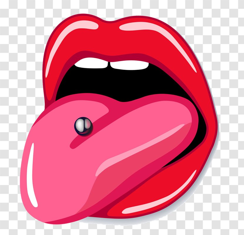 Tongue Piercing Clip Art - Cartoon - Wu Gang Transparent PNG
