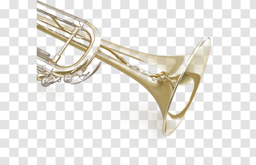 Brass Instruments Flugelhorn Cornet Mellophone Bugle - Cartoon - Trumpet And Saxophone Transparent PNG