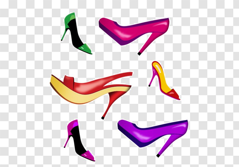 High-heeled Footwear Shoe - Purple - Floating High Heels Transparent PNG