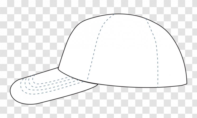 Baseball Cap Line Pattern - White Transparent PNG