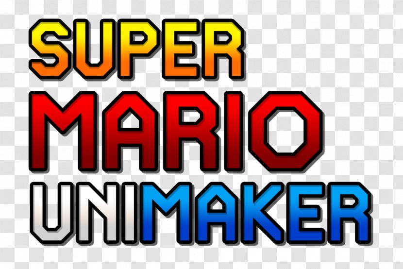Super Mario Maker UniMarker Bros. Galaxy New Bros - Text - Logo Transparent PNG