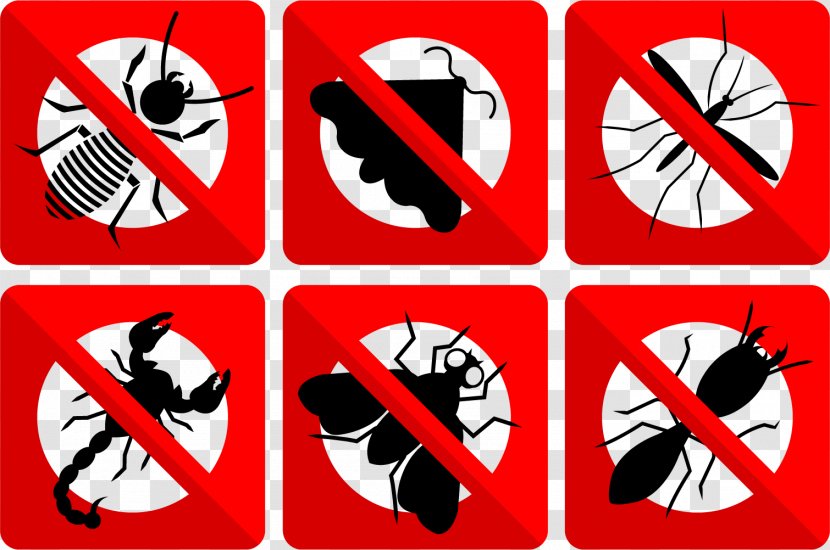 Mosquito Killing Insect Four Pests Campaign - Symbol - Mosquitoes Prohibited Transparent PNG