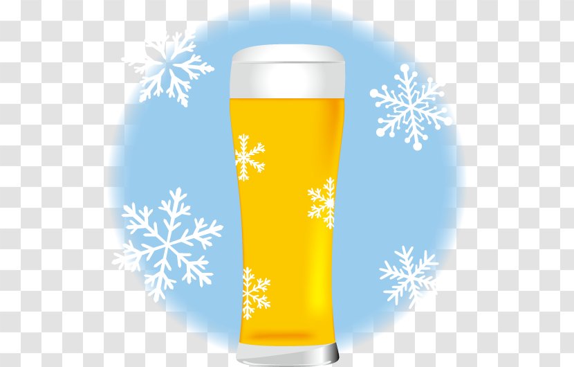 Snow Crystal And Beer Illustration. - Glass - Pint Transparent PNG