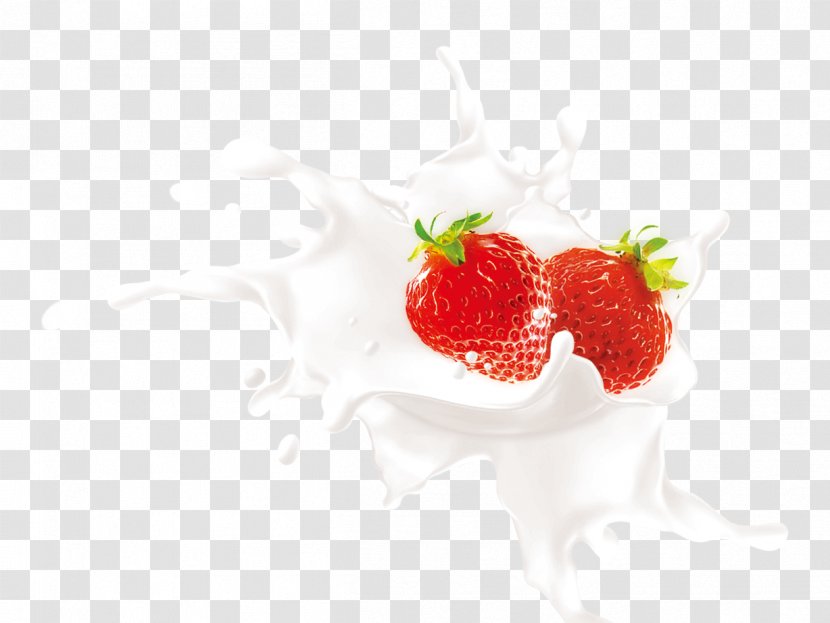 Strawberry Yogurt Aedmaasikas Cream - Toppings Transparent PNG
