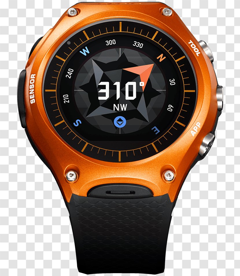 The International Consumer Electronics Show Casio Smart Outdoor Watch WSD-F10 Smartwatch - Orange Transparent PNG