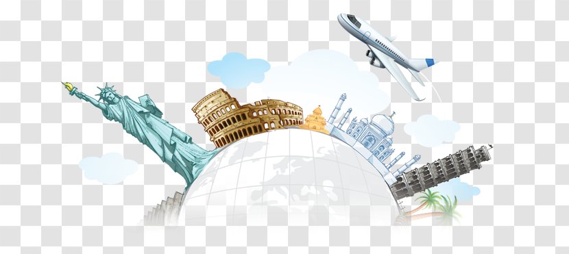 World Travel Illustration - Map - City ​​building Transparent PNG