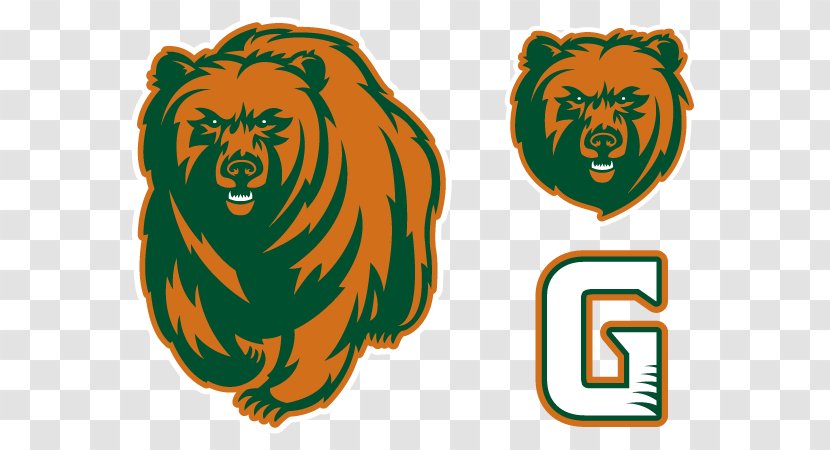 Chicago Bears Logo Grizzly Bear Georgia Gwinnett College - Orange Transparent PNG