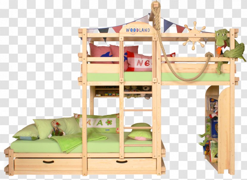 Bunk Bed Furniture Bookcase Bedroom - House Transparent PNG