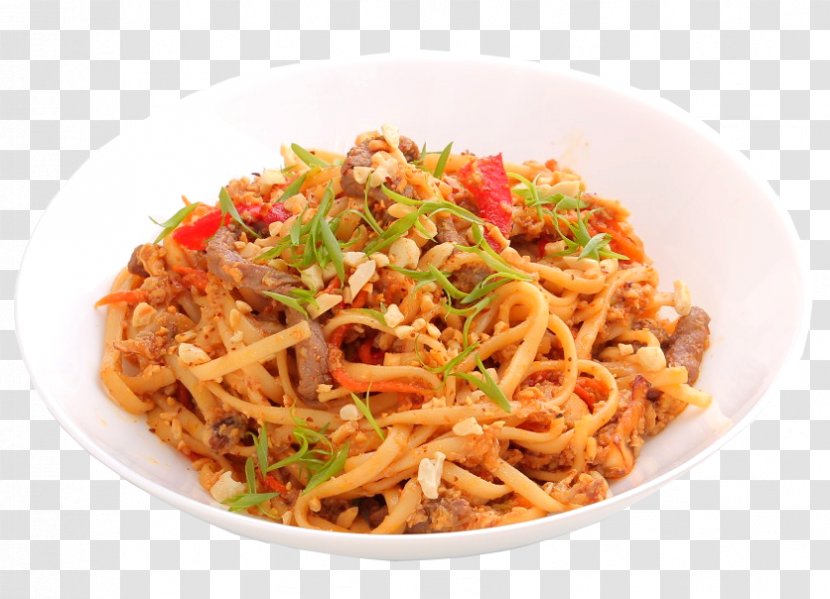 Pad Thai Cuisine Asian Chinese Noodles - Spaghetti Alla Puttanesca - Newspaper Ad Transparent PNG