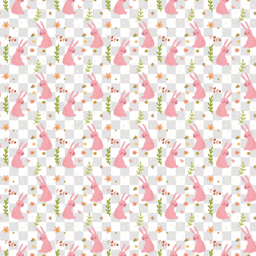 Vector Bunny Background - Pink - Petal Transparent PNG