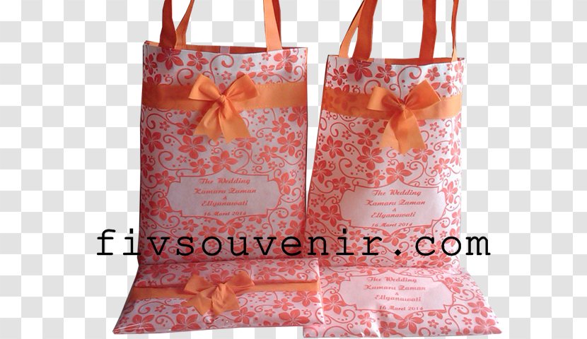 Wedding Invitation Handbag Plastic Bag - Peach - Undangan Pernikahan Transparent PNG