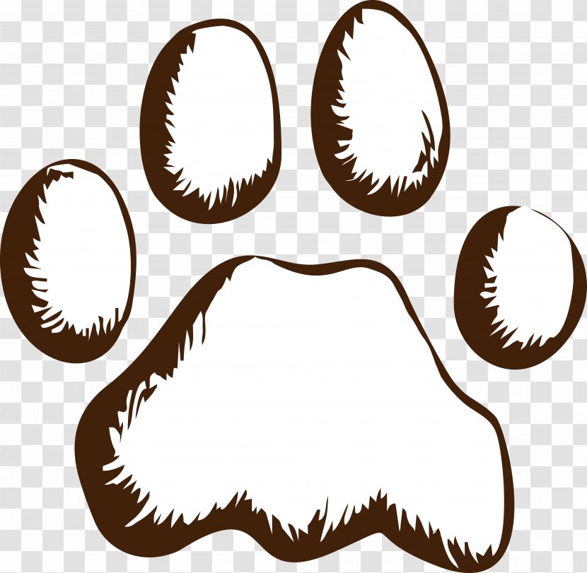 Dog Cartoon Claw - Nose - Hand Painted Cat Paw Prints Transparent PNG